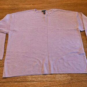 Eileen Fisher Crewneck Lilac Pink Sweater, Size XL